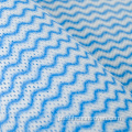 Tecido biodegradável impresso em ondas azuis como pano de cozinha